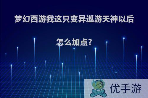 梦幻西游我这只变异巡游天神以后怎么加点?