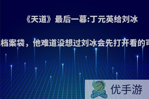 《天道》最后一幕:丁元英给刘冰空白纸档案袋，他难道没想过刘冰会先打开看的可能性?