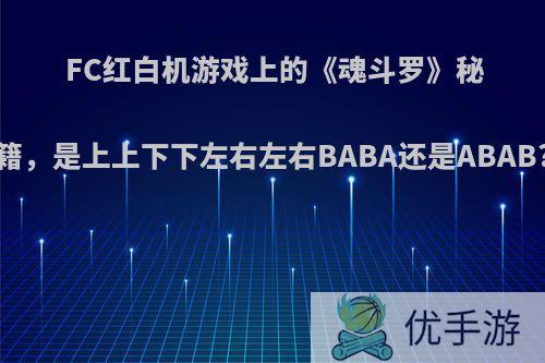 FC红白机游戏上的《魂斗罗》秘籍，是上上下下左右左右BABA还是ABAB?