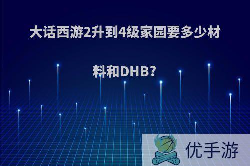大话西游2升到4级家园要多少材料和DHB?
