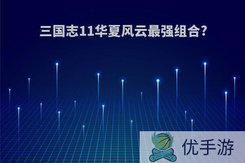三国志11华夏风云最强组合?