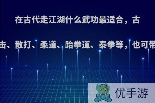 在古代走江湖什么武功最适合，古武、mma、拳击、散打、柔道、跆拳道、泰拳等，也可带兵器，谁适合?