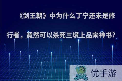 《剑王朝》中为什么丁宁还未是修行者，竟然可以杀死三境上品宋神书?