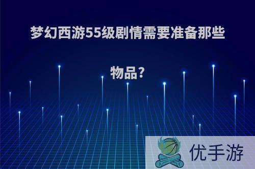 梦幻西游55级剧情需要准备那些物品?