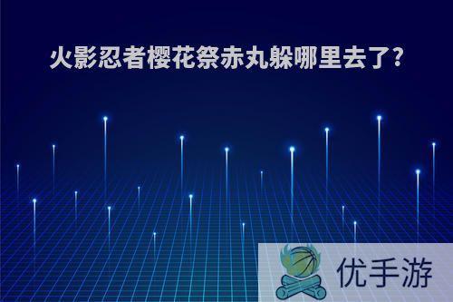 火影忍者樱花祭赤丸躲哪里去了?