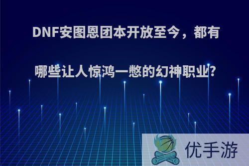 DNF安图恩团本开放至今，都有哪些让人惊鸿一憋的幻神职业?