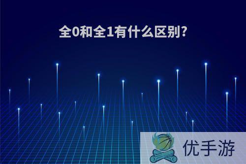 全0和全1有什么区别?