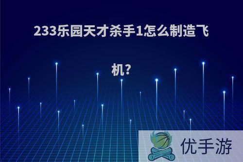 233乐园天才杀手1怎么制造飞机?