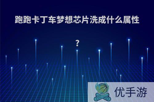 跑跑卡丁车梦想芯片洗成什么属性?