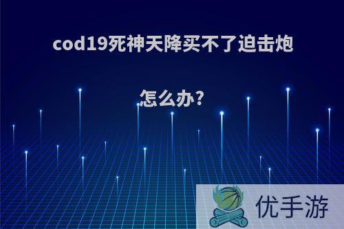 cod19死神天降买不了迫击炮怎么办?