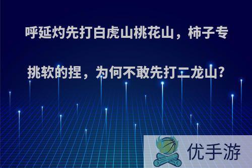 呼延灼先打白虎山桃花山，柿子专挑软的捏，为何不敢先打二龙山?