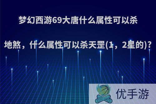 梦幻西游69大唐什么属性可以杀地煞，什么属性可以杀天罡(1，2星的)?