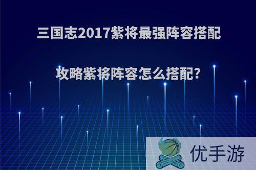 三国志2017紫将最强阵容搭配攻略紫将阵容怎么搭配?