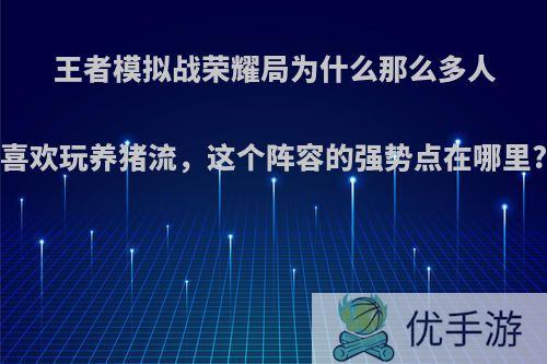 王者模拟战荣耀局为什么那么多人喜欢玩养猪流，这个阵容的强势点在哪里?