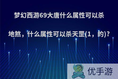 梦幻西游69大唐什么属性可以杀地煞，什么属性可以杀天罡(1，的)?