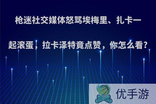 枪迷社交媒体怒骂埃梅里、扎卡一起滚蛋，拉卡泽特竟点赞，你怎么看?