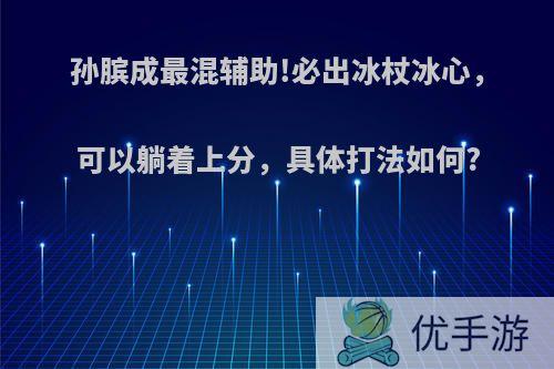 孙膑成最混辅助!必出冰杖冰心，可以躺着上分，具体打法如何?
