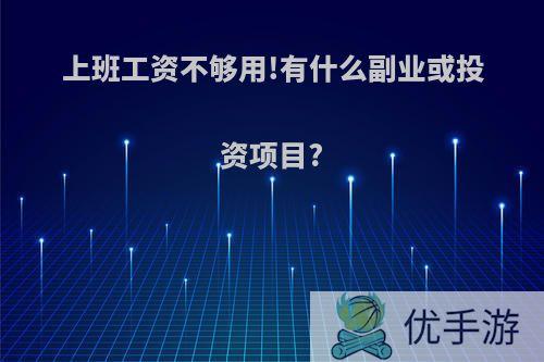 上班工资不够用!有什么副业或投资项目?