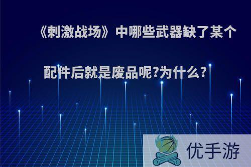 《刺激战场》中哪些武器缺了某个配件后就是废品呢?为什么?