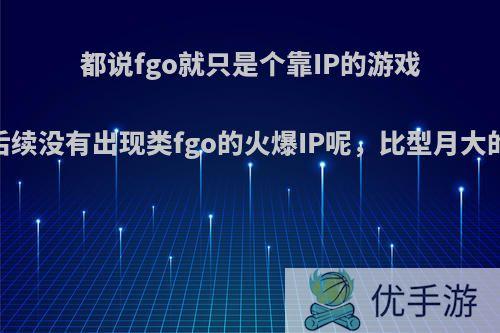 都说fgo就只是个靠IP的游戏，但为什么后续没有出现类fgo的火爆IP呢，比型月大的IP多的是吧?