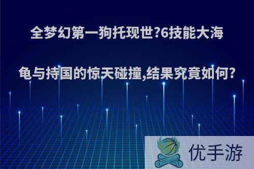 全梦幻第一狗托现世?6技能大海龟与持国的惊天碰撞,结果究竟如何?