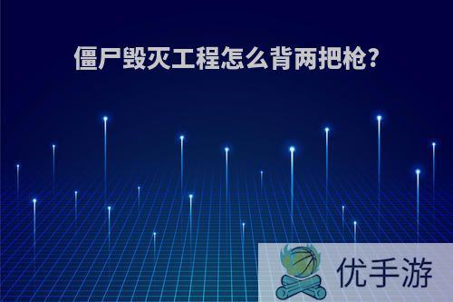 僵尸毁灭工程怎么背两把枪?