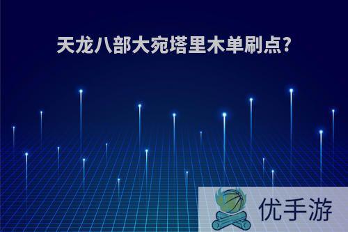 天龙八部大宛塔里木单刷点?
