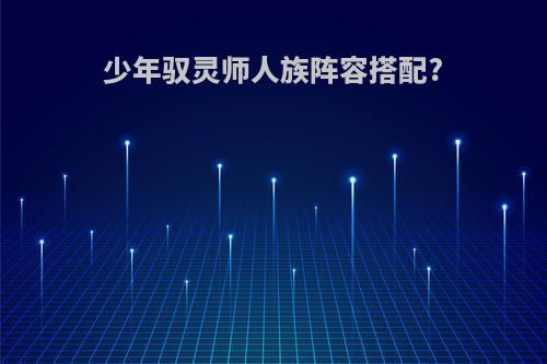 少年驭灵师人族阵容搭配?