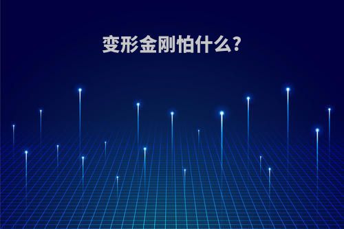 变形金刚怕什么?