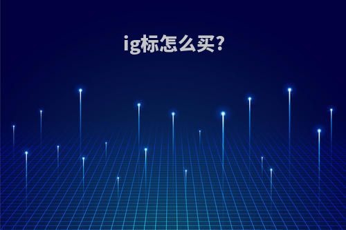 ig标怎么买?