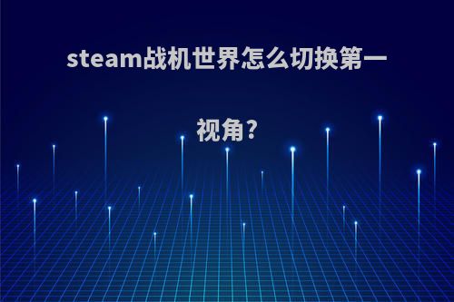 steam战机世界怎么切换第一视角?