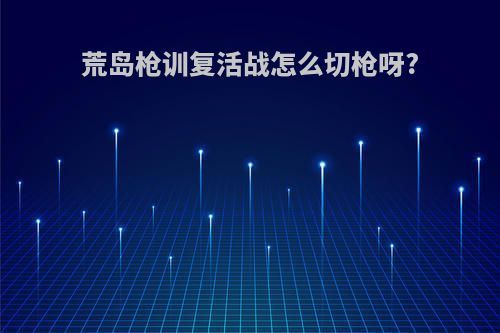 荒岛枪训复活战怎么切枪呀?