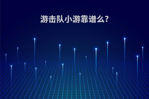 游击队小游靠谱么?