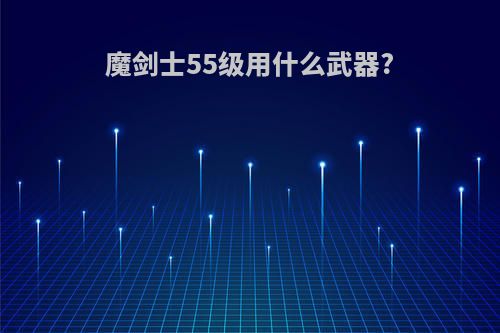 魔剑士55级用什么武器?