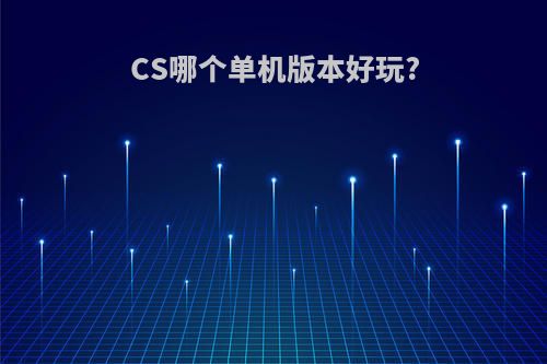 CS哪个单机版本好玩?