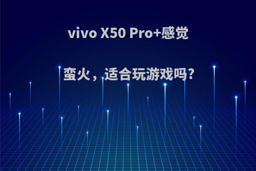 vivo X50 Pro+感觉蛮火，适合玩游戏吗?