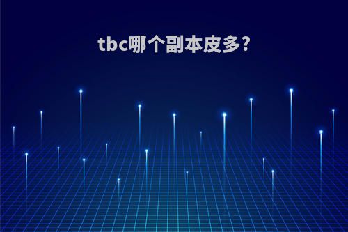 tbc哪个副本皮多?