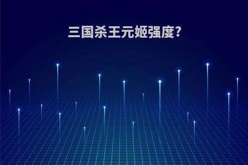 三国杀王元姬强度?