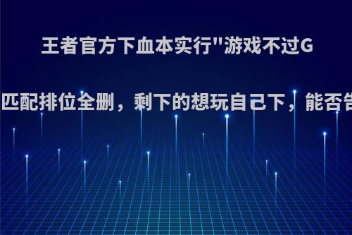 王者官方下血本实行