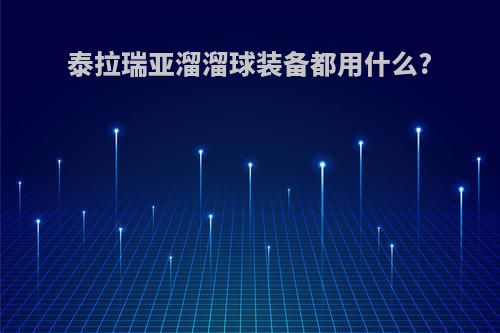 泰拉瑞亚溜溜球装备都用什么?