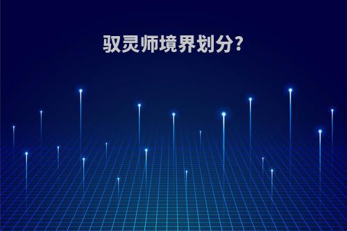 驭灵师境界划分?