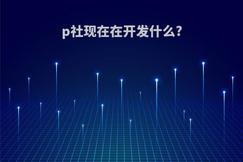 p社现在在开发什么?